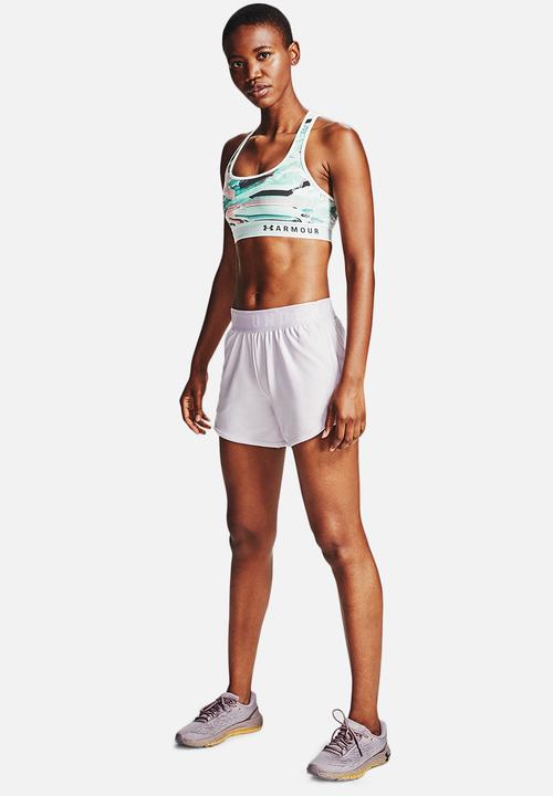 Under Armour - Armour mid impact crossback printed bra - blue & black