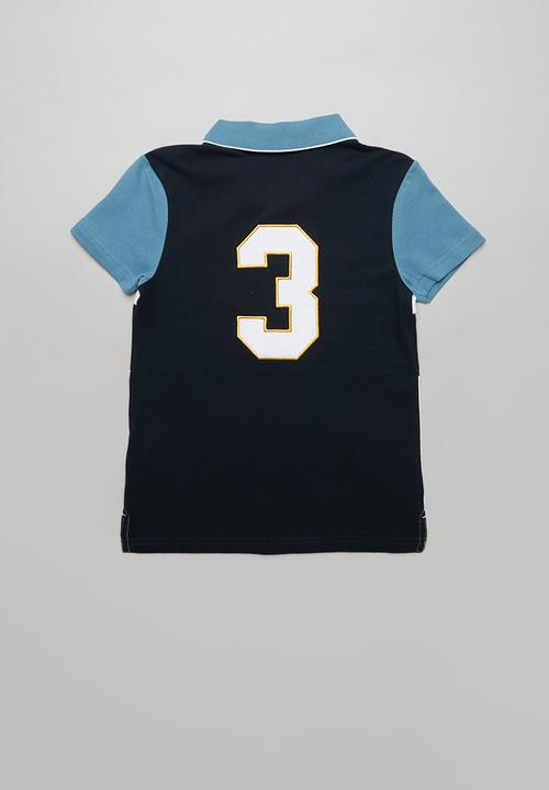 POLO - Boys Craig cut & sew Johnny collared golfer - blue