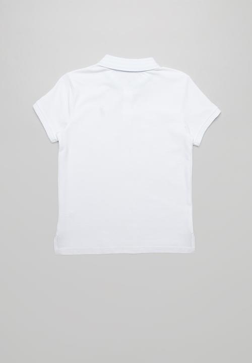 POLO - Boys Justin printed short sleeve golfer - white