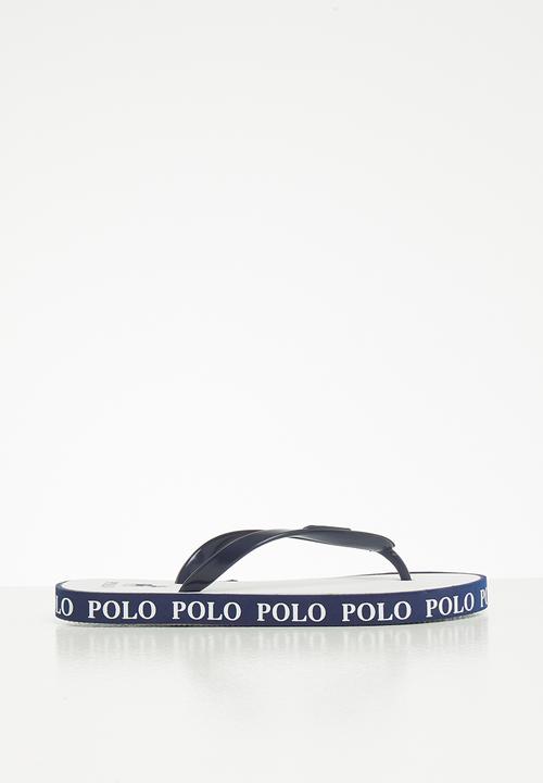 POLO - Girls amber outsole flip flop - navy & white 