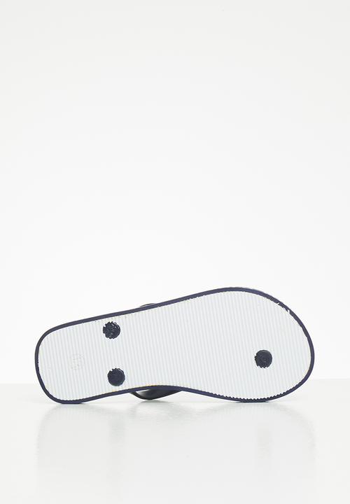 POLO - Girls amber outsole flip flop - navy & white 