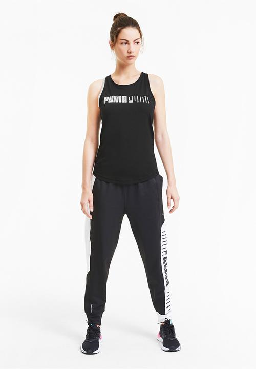 PUMA - Train logo cross back tank top - black