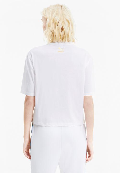 PUMA - TFS graphic regular tee - white & gold