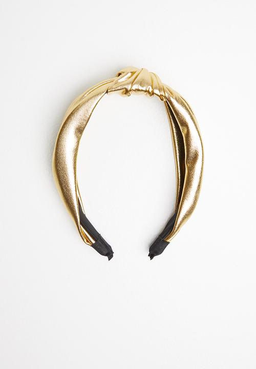 Superbalist - Metallic knot headband - gold