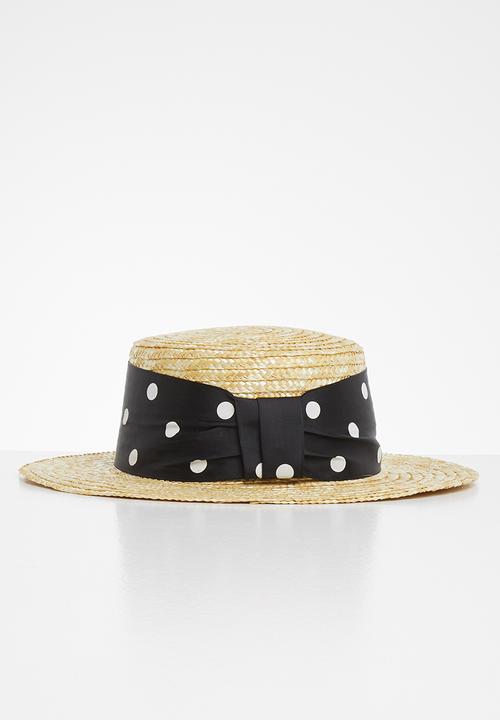 Superbalist - Polka dot trim sun hat - neutral