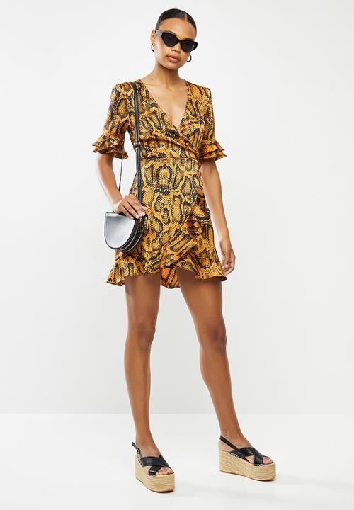 Brave Soul - Ari dress - orange & black