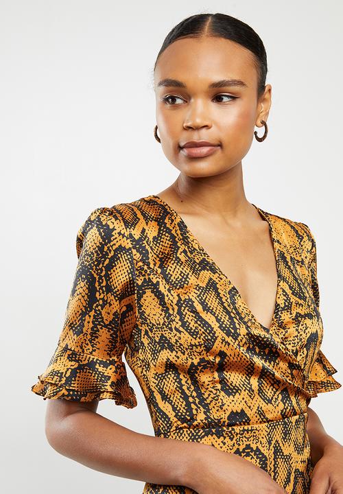 Brave Soul - Ari dress - orange & black