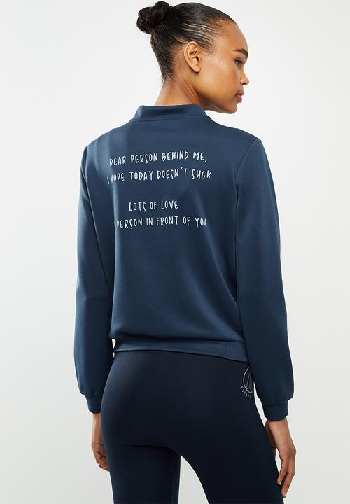 Escape Society - Cove luxe bomber jacket - navy