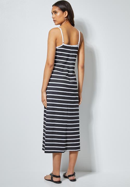 Superbalist - Halterneck strappy dress - black & white 