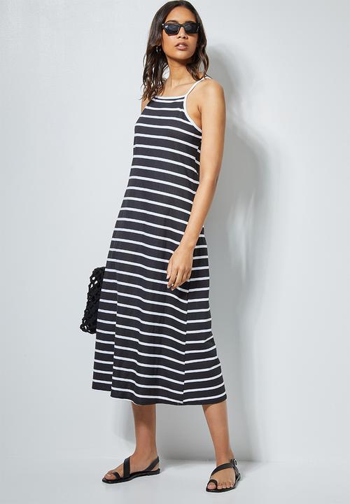 Superbalist - Halterneck strappy dress - black & white 