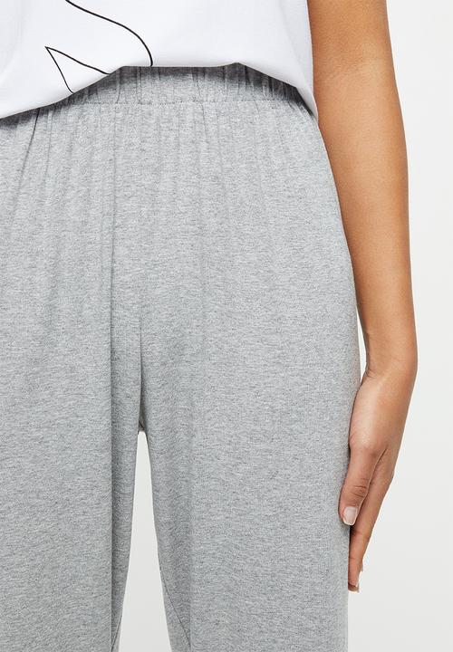Superbalist - Sleep tee & pants set - white & grey