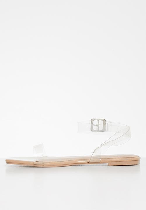 Public Desire - Hailee perspex flat sandal - neutral
