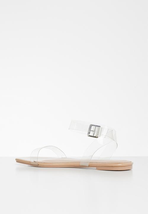 Public Desire - Hailee perspex flat sandal - neutral