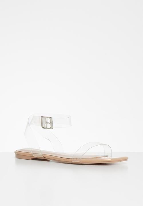Public Desire - Hailee perspex flat sandal - neutral