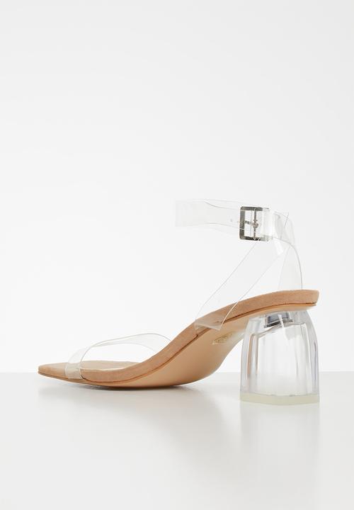 Public Desire - Subtle low block perspex heel - neutral