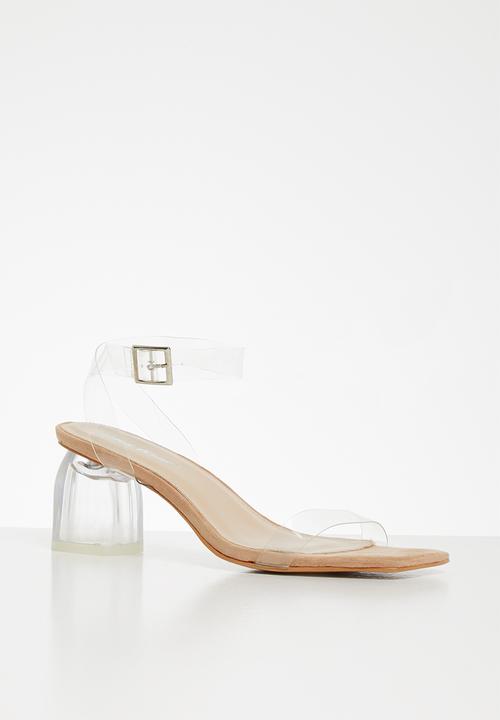 Public Desire - Subtle low block perspex heel - neutral