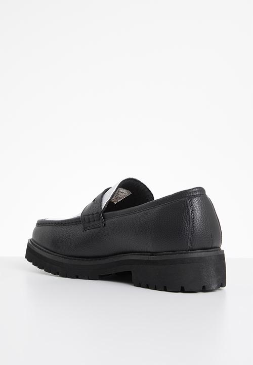 Jonathan D - Penny moccasin - black & white