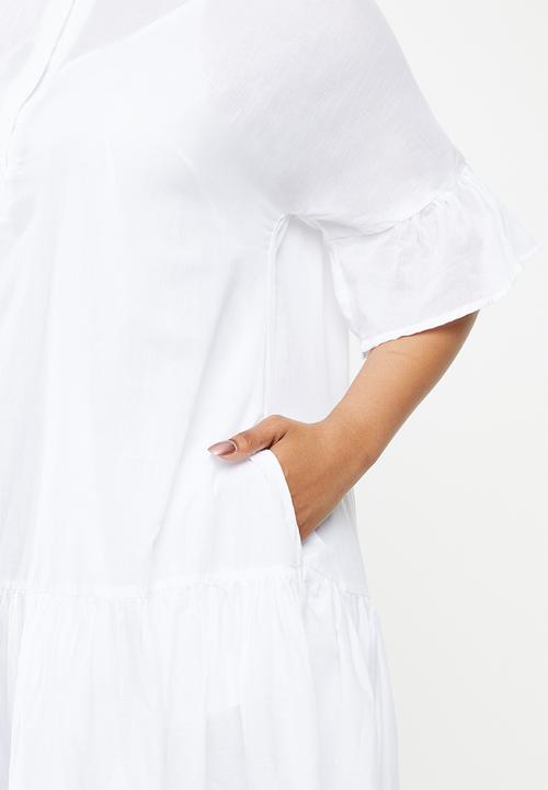 AMANDA LAIRD CHERRY - Plus nhlole dress - white