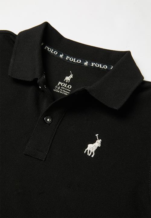 POLO - Boys Austin short sleeve golfer - black