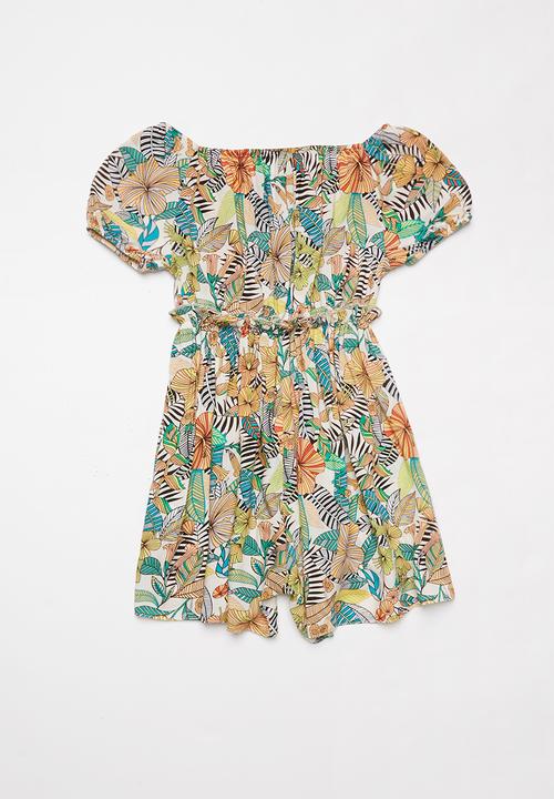 Superbalist - Woven printed playsuit - multi
