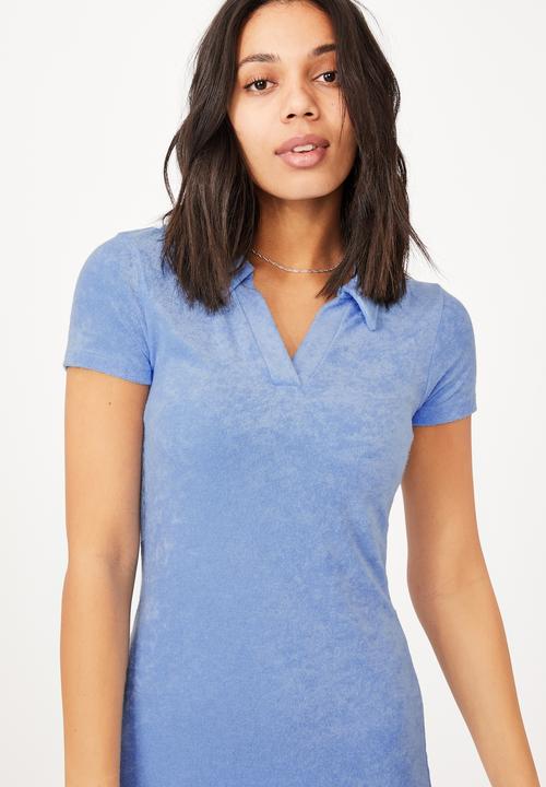 Cotton On - Tori polo midi dress - poolside  blue
