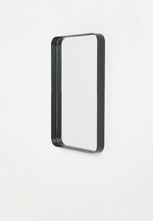 Sixth Floor - Framed metal mirror - black
