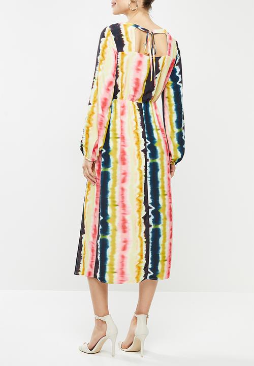 Glamorous - Maternity Tie dye long sleeve midi - multi