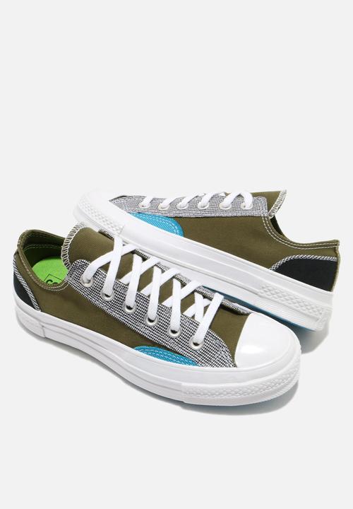 Converse - Chuck 70 patchwork ox - dark moss / black / white