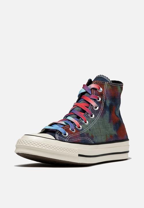 Converse - Chuck 70 plaid dye hi - black / multi / egret