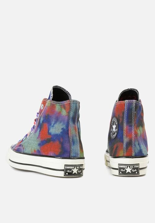 Converse - Chuck 70 plaid dye hi - black / multi / egret