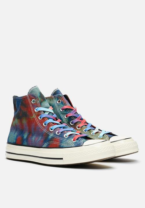 Converse - Chuck 70 plaid dye hi - black / multi / egret