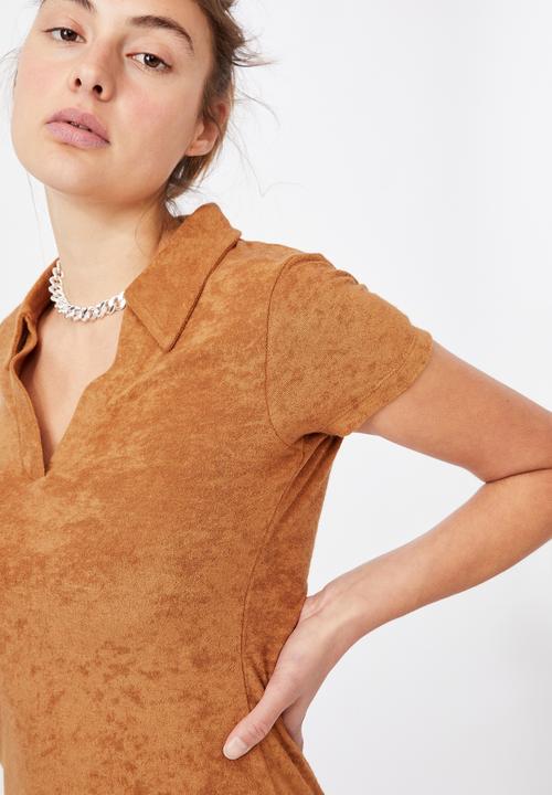 Cotton On - Tori polo midi dress - golden brown