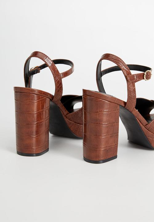 MANGO - Elton heel - brown