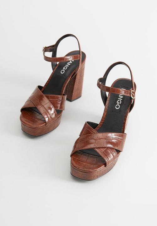 MANGO - Elton heel - brown