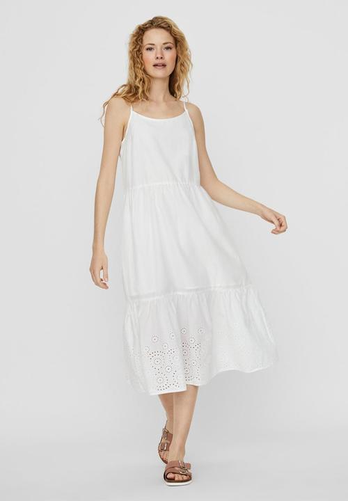 Vero Moda - Halo singlet calf dress - white