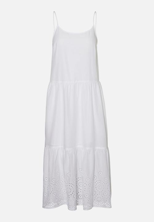 Vero Moda - Halo singlet calf dress - white