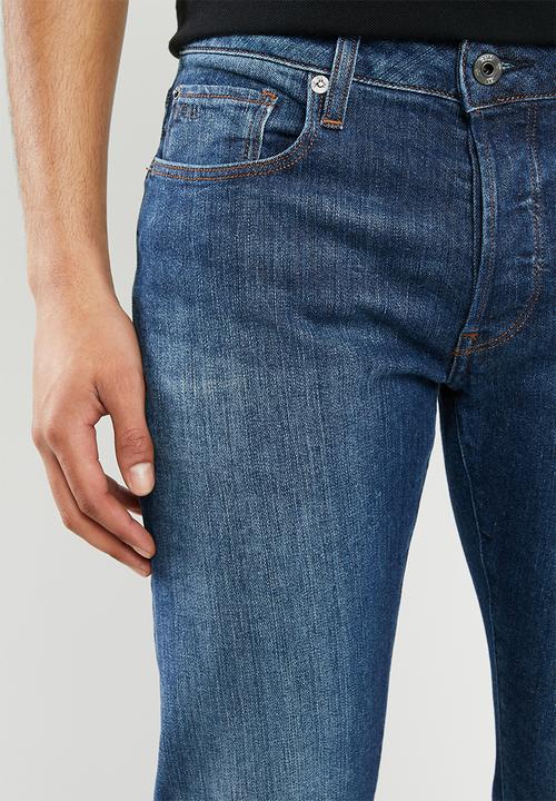 G-STAR - 3301 Slim hodra stretch denim - blue 