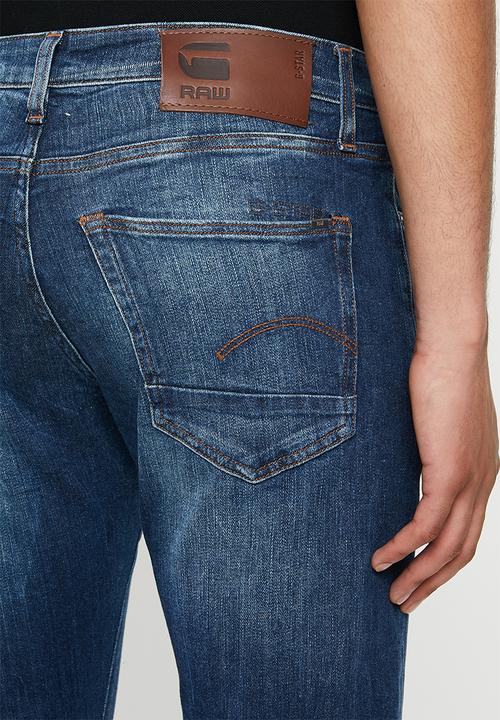 G-STAR - 3301 Slim hodra stretch denim - blue 