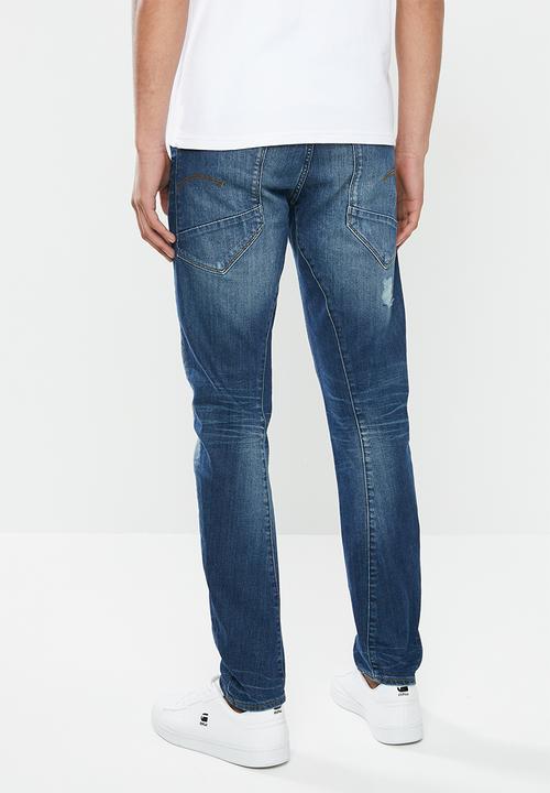 G-STAR - Type C 3D skinny hodra stretch denim - mid blue