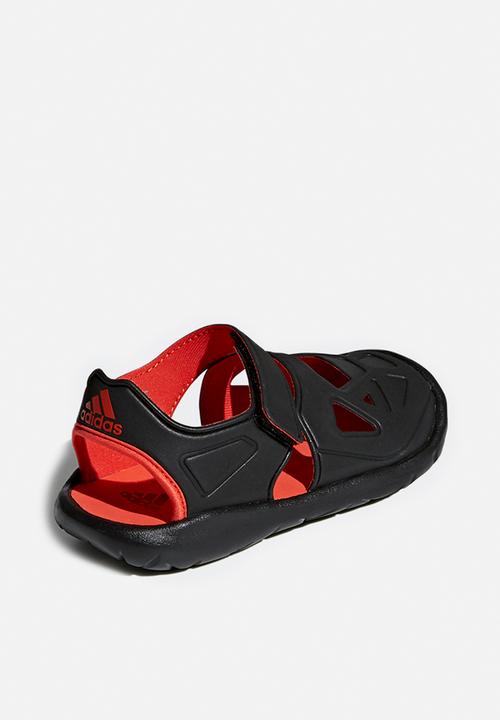 adidas Originals - Fortaswim 2 sandals - black & red 