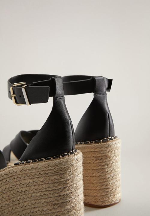 MANGO - Cross wedge - black