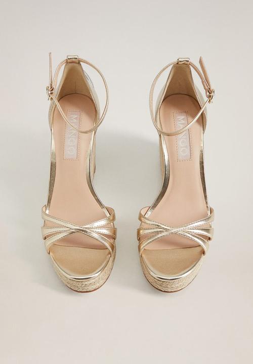 MANGO - Ele wedge heel - gold