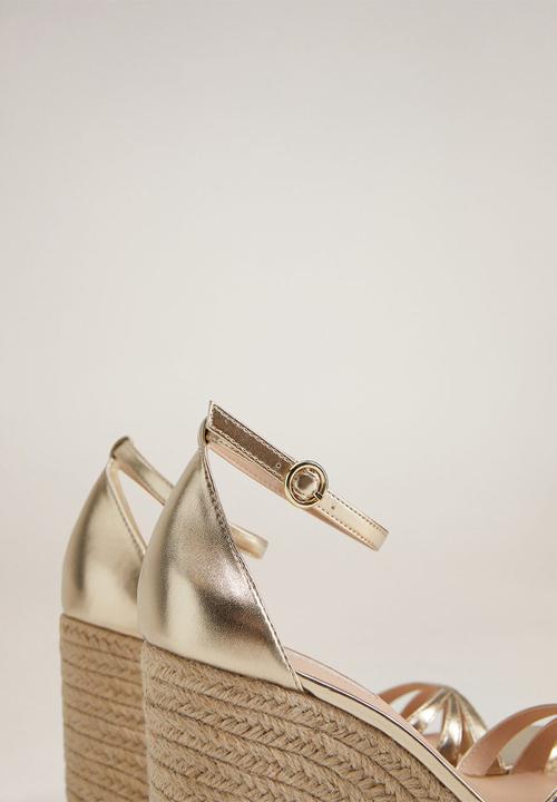 MANGO - Ele wedge heel - gold