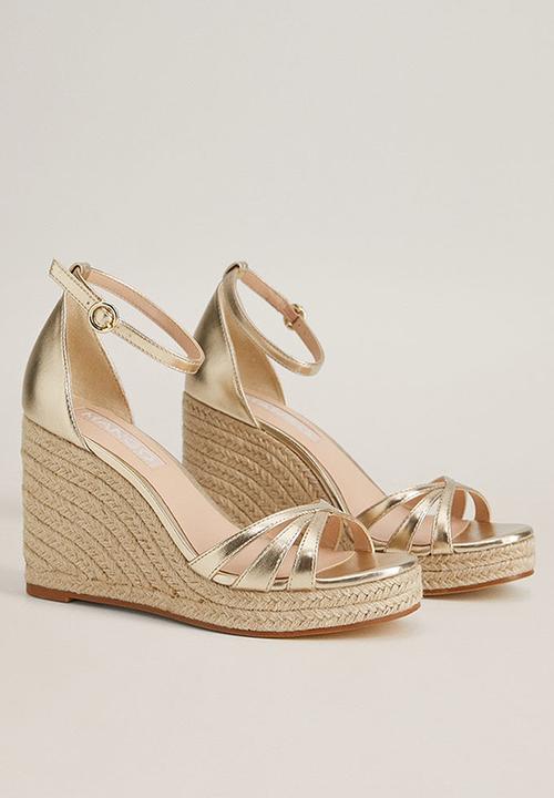MANGO - Ele wedge heel - gold