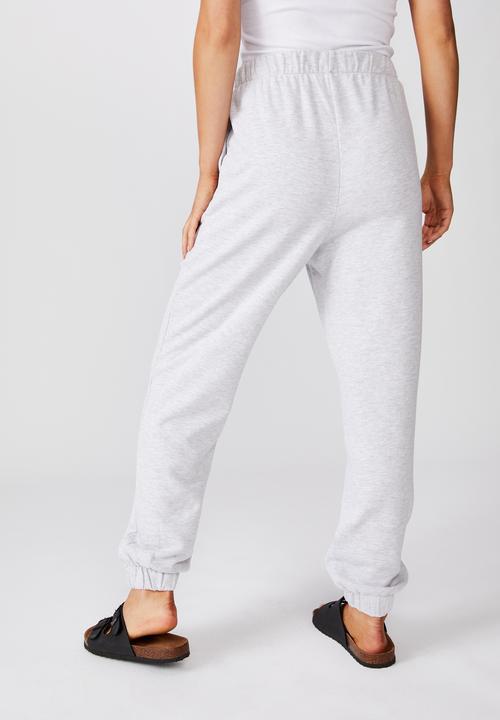 Cotton On - High waisted trackpant - silver marle