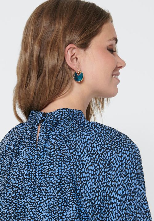 Jacqueline de Yong - Pearl shirt dress - blue & black