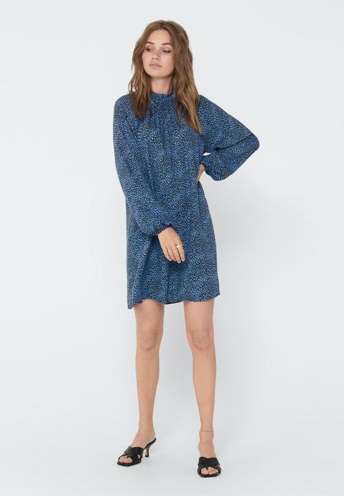 Jacqueline de Yong - Pearl shirt dress - blue & black