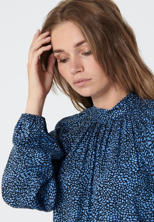 Jacqueline de Yong - Pearl shirt dress - blue & black