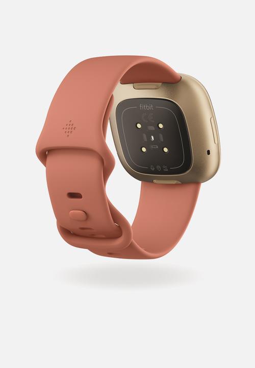 Fitbit - Fitbit Versa 3 - Pink Clay & Soft Gold