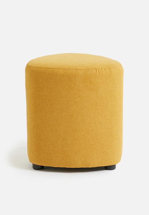 Sixth Floor - Alder ottoman small - mustard